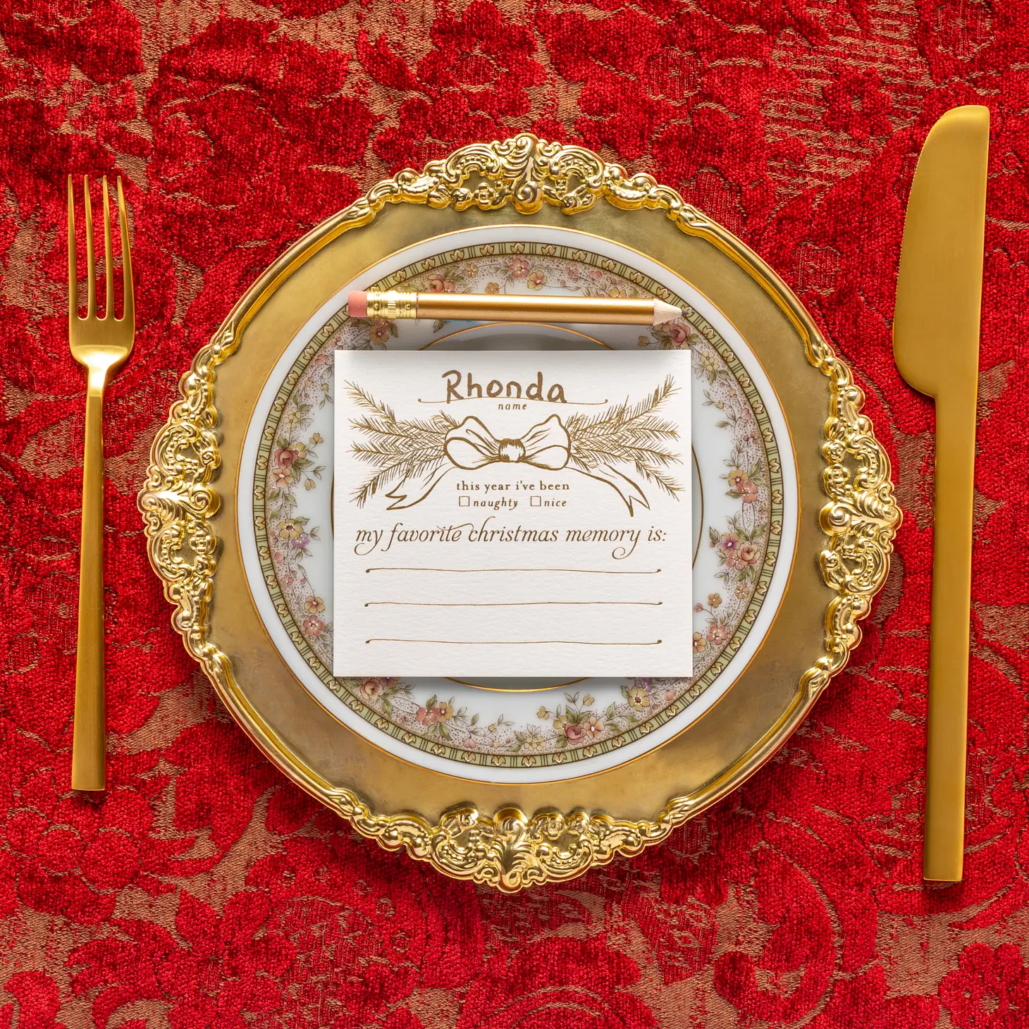 Christmas Memory Place Cards