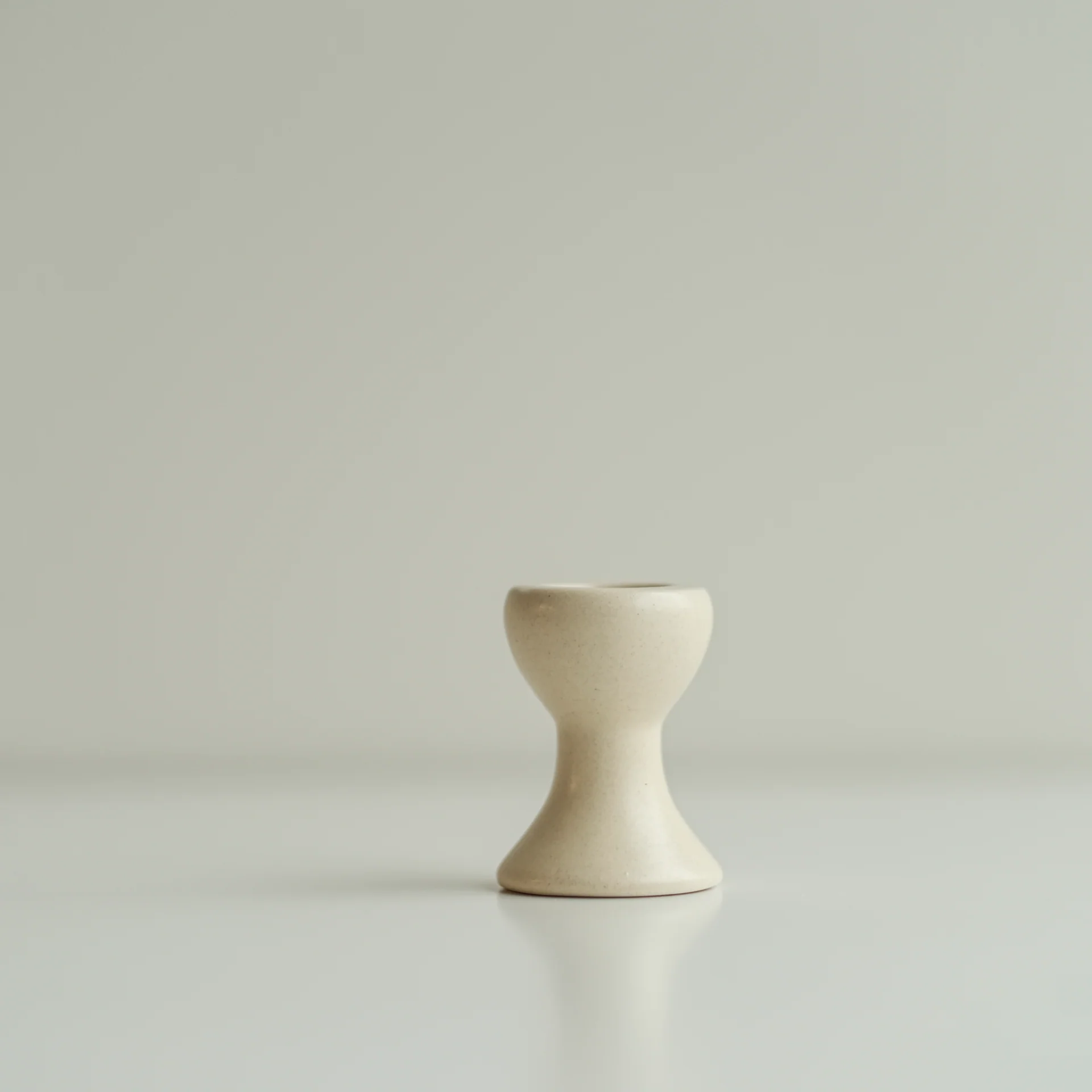 Creamy Pedestal Candle Holder - Tall