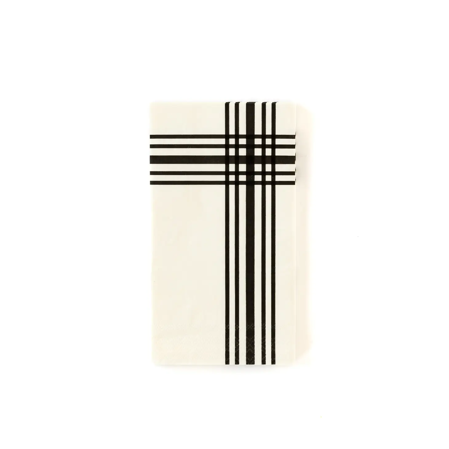 Gingham Paper Dinner Napkins - Black + Cream