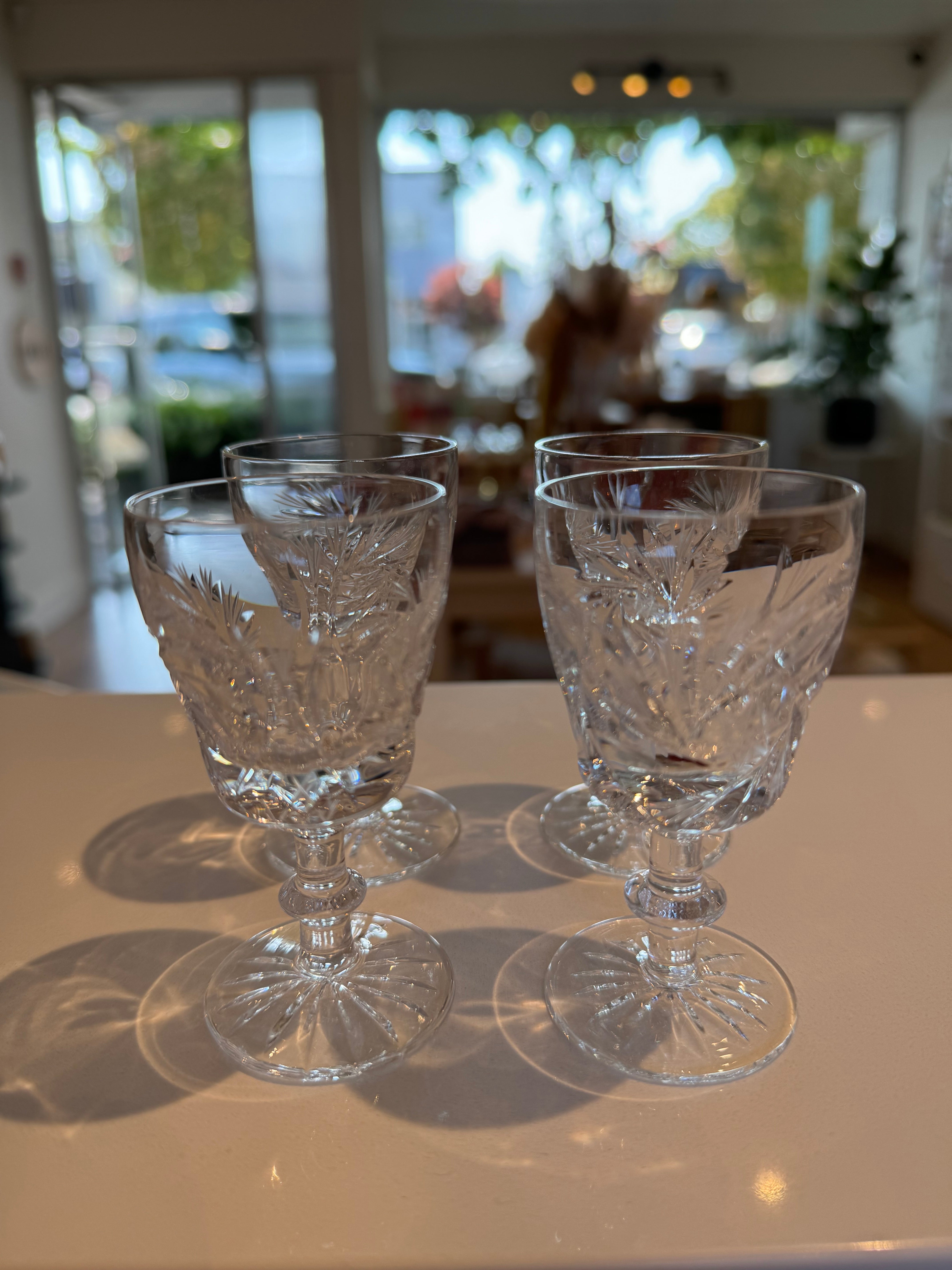 Vintage Crystal Shot Glasses (S/4)