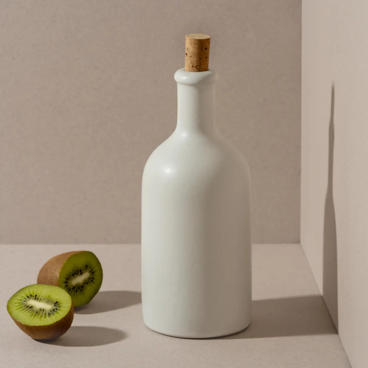 Stoneware Olive Oil 2 - Matte White 21oz