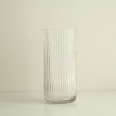 Ridged Pillar Glass Vase