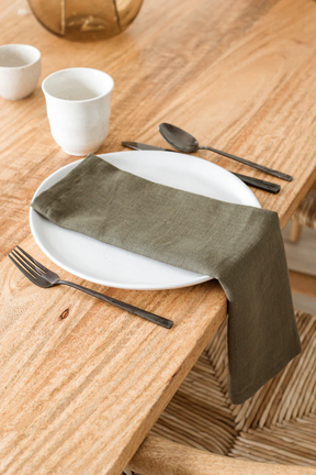 Khaki Linen Napkins