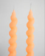 Swirl Taper Candle - Peach (S/2)