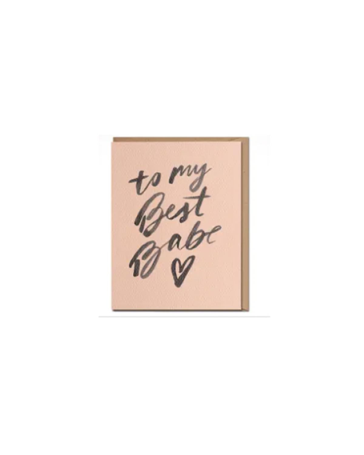 To My Best Babe Card