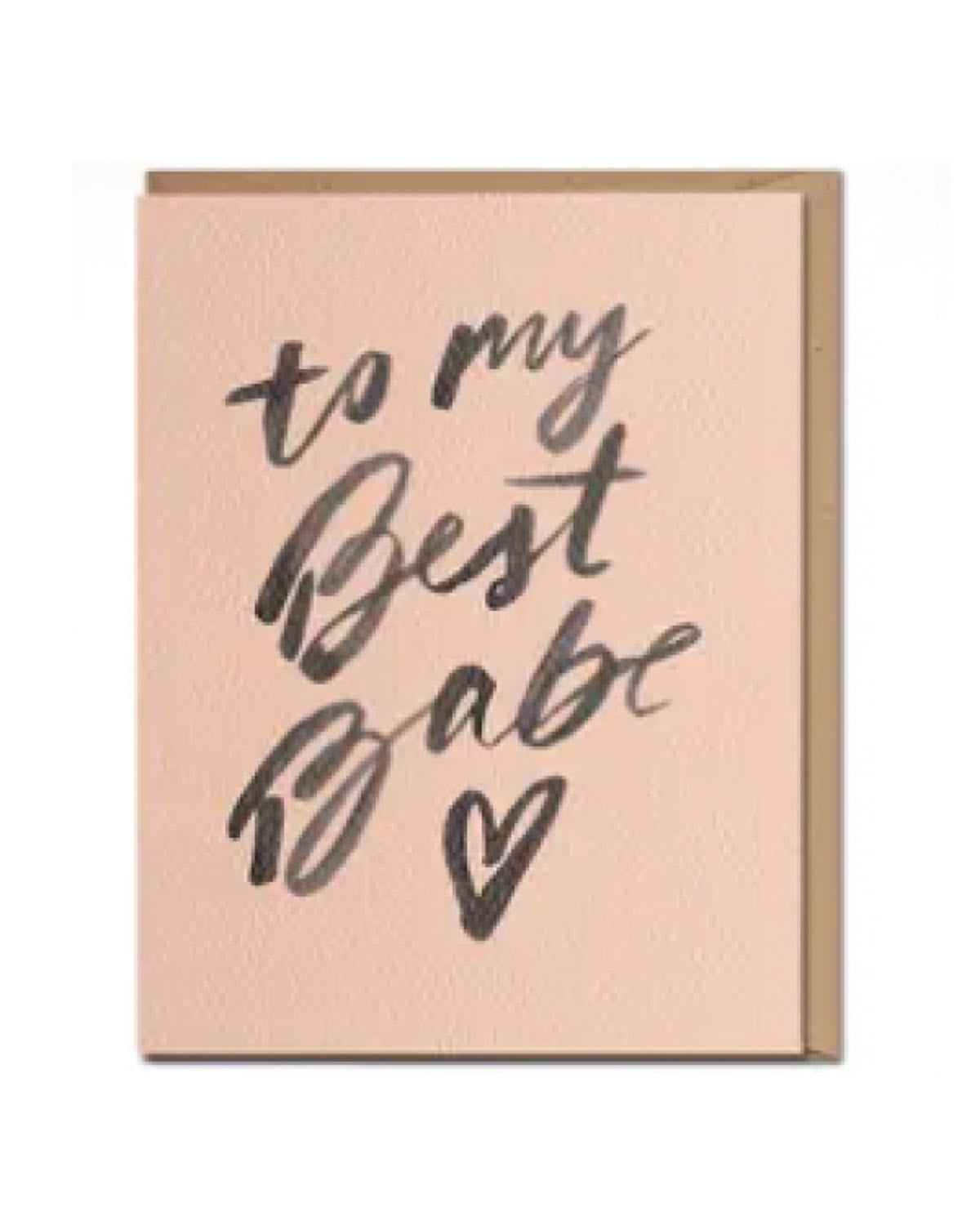 To My Best Babe Card