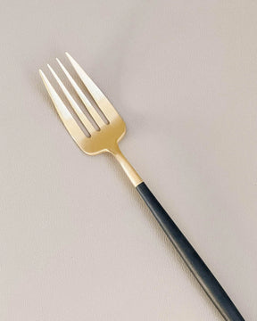 Goa Black + Gold Serving Fork by Cutipol