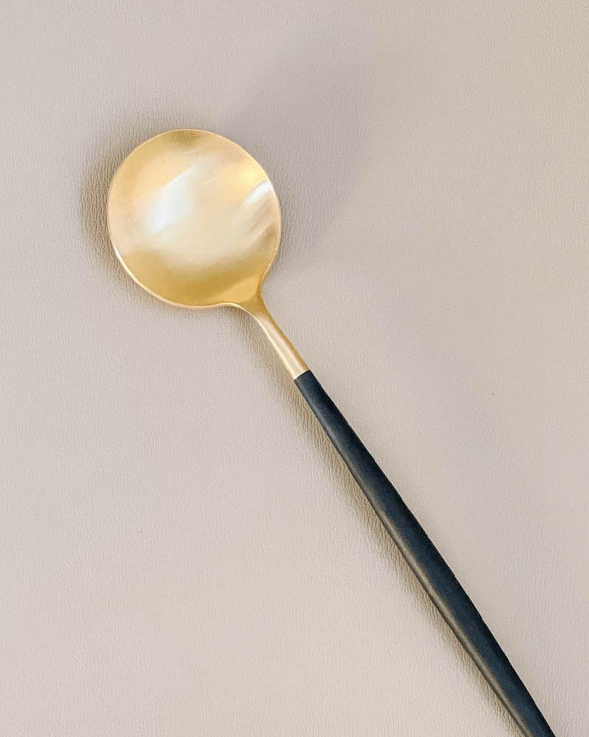 Goa Black + Gold Serving Spoon by Cutipol