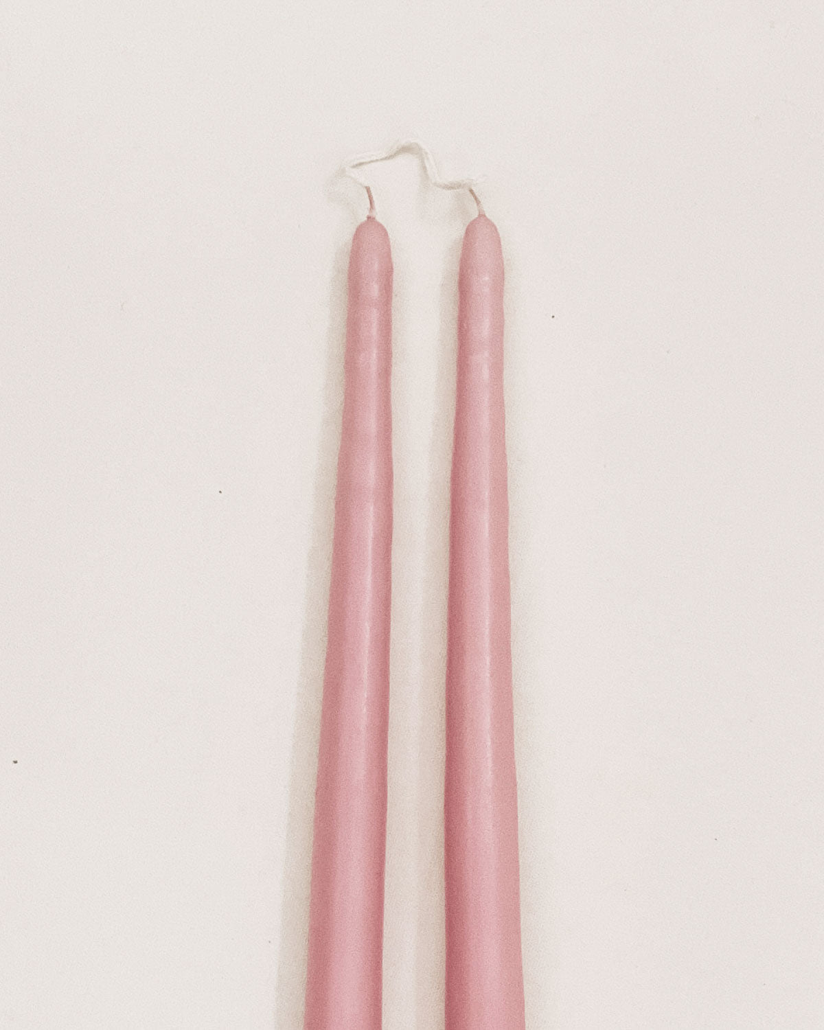 Pair of Taper Candles - Light Rose