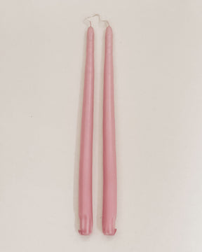 Pair of Taper Candles - Light Rose
